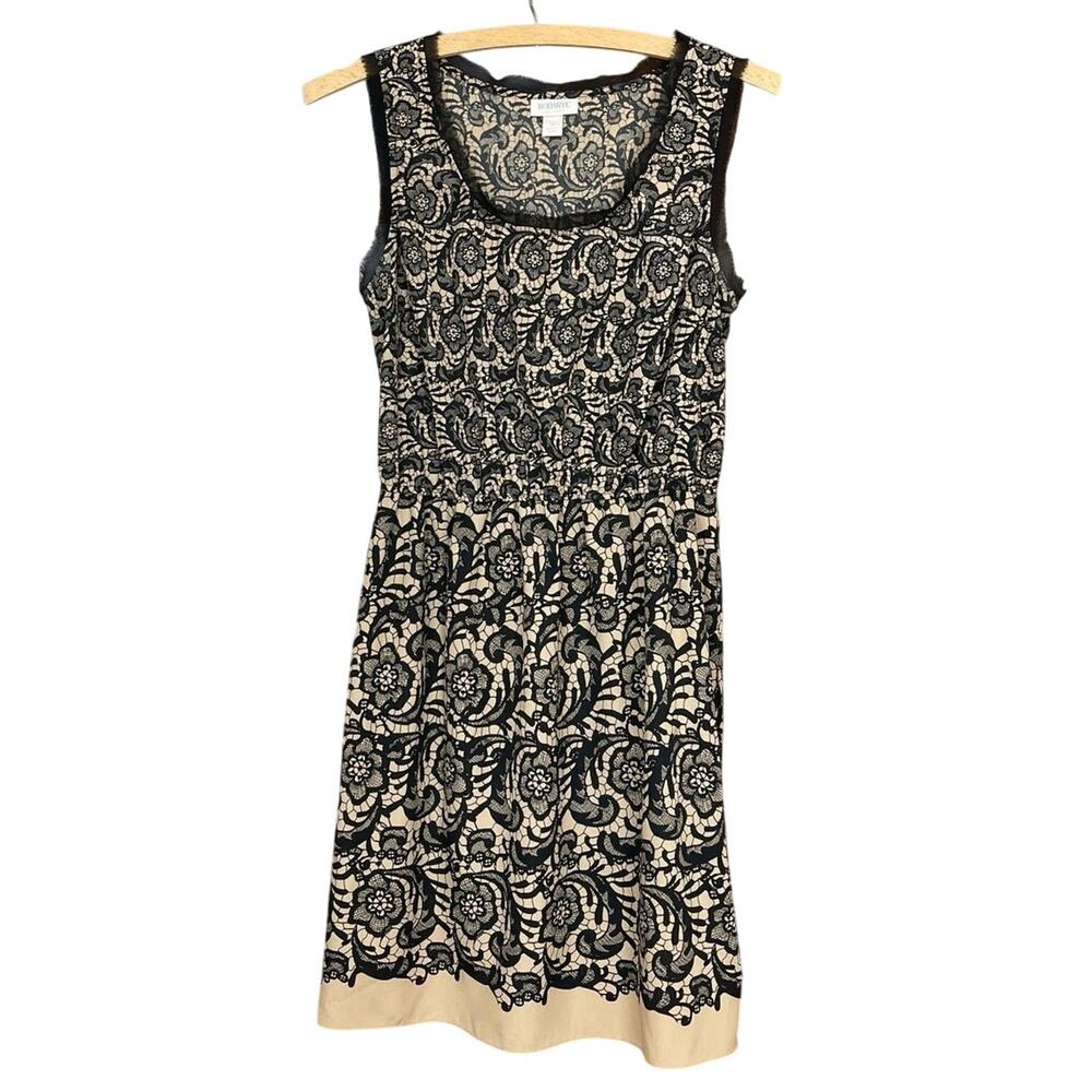 Women's Rodarte Black Lace Over Nude Stylish Comfortable Dress -Size Small